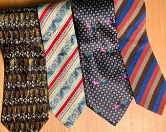 Vintage Designer Silk Ties – Versace, Givenchy, Brioni, Zegna