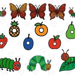 The Very Hungry Caterpillar Clipart, The Very Hungry Caterpillar PNG, Teacher Png, Book Lover Png, The Very Hungry Caterpillar Jpg Dxf Eps