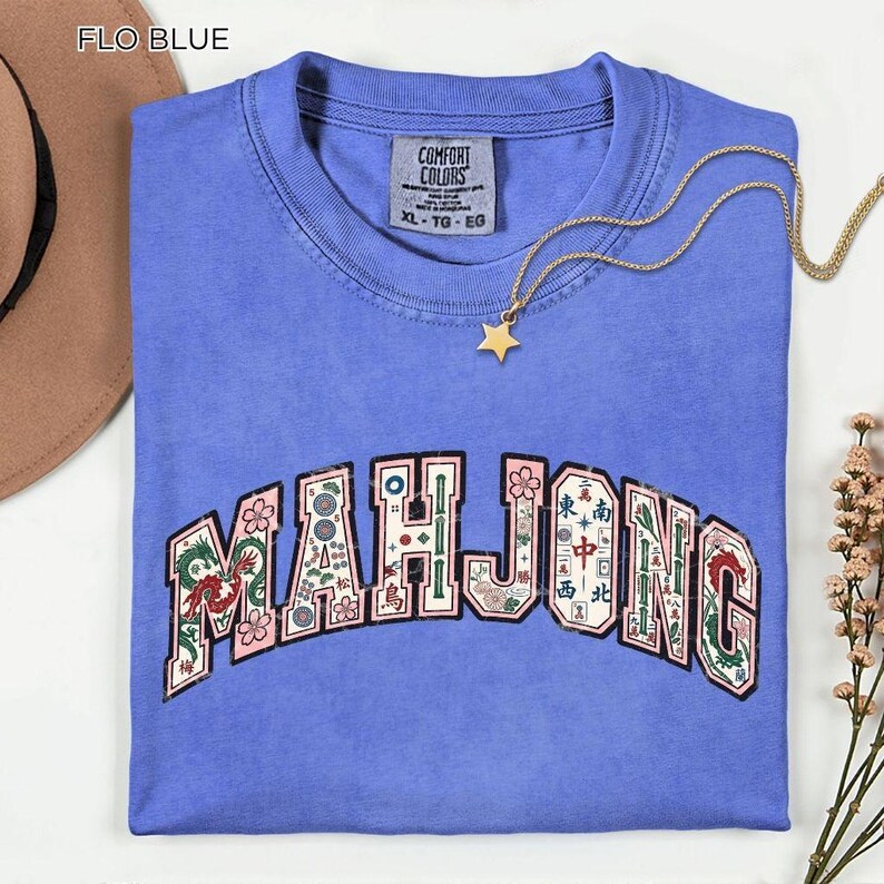 Mahjong-tröja, Mahjong-älskare-t-shirt, spelkvällsgrafik-tröja, rolig Mahjong-spelare-tröja, kakelspelsentusiast unisex presenttröja bild 16