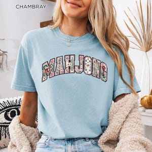 Mahjong-tröja, Mahjong-älskare-t-shirt, spelkvällsgrafik-tröja, rolig Mahjong-spelare-tröja, kakelspelsentusiast unisex presenttröja bild 5