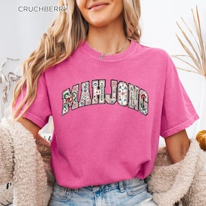 Mahjong-tröja, Mahjong-älskare-t-shirt, spelkvällsgrafik-tröja, rolig Mahjong-spelare-tröja, kakelspelsentusiast unisex presenttröja bild 6
