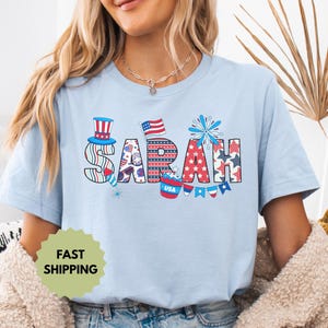 Personalized 4th Of July Apparel, USA Shirt, Patriotic Family Tees, Custom Name Shirt
