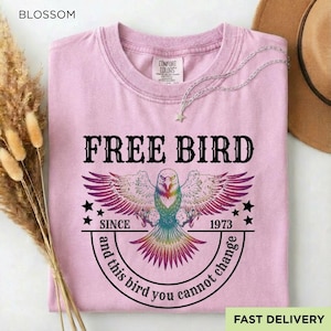 Free Bird Since 1973 T-Shirt, Vintage Band Tee, Retro Rock Graphic Shirt, Classic Music Lover Tee, Southern Rock Inspired Top