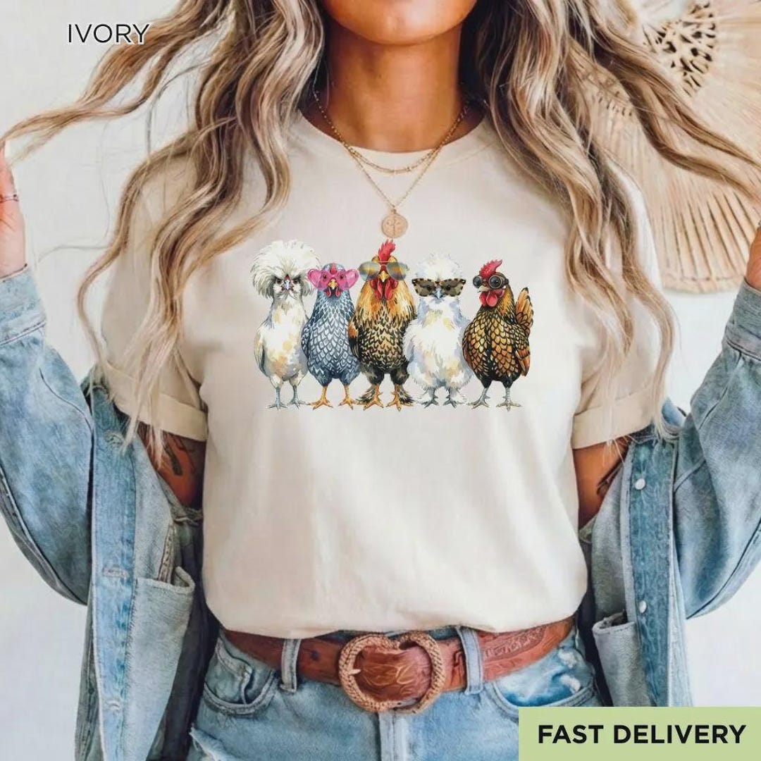 Chicken Shirt, Personalization, Funny Farmer Shirt, Chicken Lover Shirt, Farm Animal Tee, 