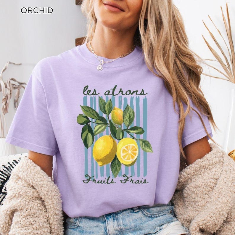 Les Atrons Fruits Frais Shirt, French Fruit Market Tee, Cute Aesthetic ...