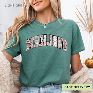 Mahjong-tröja, Mahjong-älskare-t-shirt, spelkvällsgrafik-tröja, rolig Mahjong-spelare-tröja, kakelspelsentusiast unisex presenttröja bild 15
