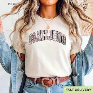 Mahjong-tröja, Mahjong-älskare-t-shirt, spelkvällsgrafik-tröja, rolig Mahjong-spelare-tröja, kakelspelsentusiast unisex presenttröja bild 3