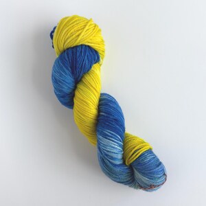 Hand Dyed Yarn, Worsted Weight, Superwash Merino, in Starry Night