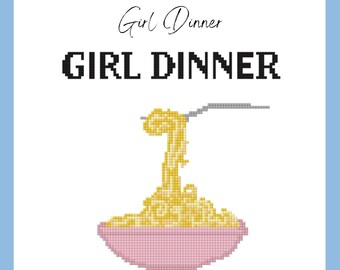 Girl Dinner - Digitale Stickvorlage