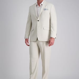 Handmade Men&#39;s Stretch Suit Jacket: Classic Fit Blazer