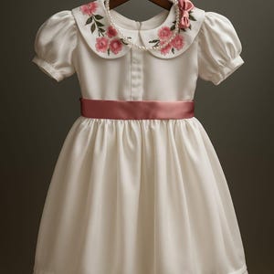 Personalisiertes Baby-Blumenkleid für Mädchen: Besticktes Blumenmädchen-Outfit aus Tüll