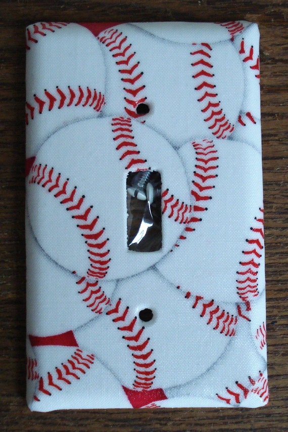 Items similar to Baseball light switch cover on Etsy