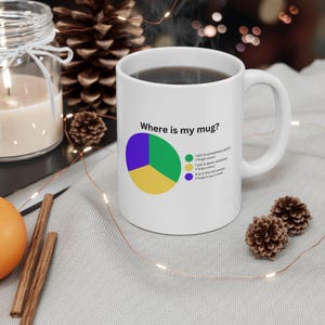 Where Is My Mug, grappige keramische mok, cadeau voor thuis en op kantoor, koffiekopje, cadeau voor koffieliefhebbers, theemok, grappig cadeau, uniek keukendecor