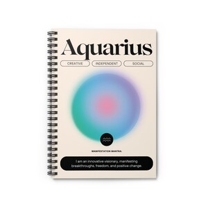 Quaderno ACQUARIO (Diario di manifestazione dell'Acquario, amante dell'astrologia, quaderno creativo, cancelleria unica, regalo segno zodiacale, idea regalo divertente)