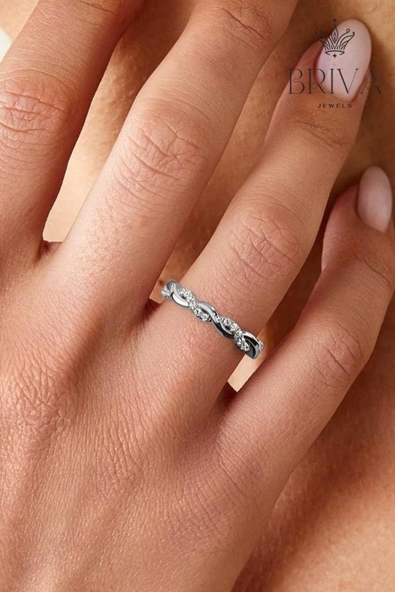 Anello Nuziale Anello Per Sposa Anello Nuziale Con Moissanite