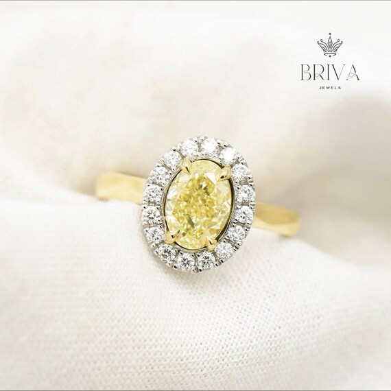 Yellow Canary Oval Engagement Ring Ct Oval Yellow Diamond