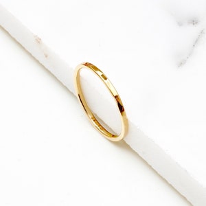 Solid gold, 1.5mm gold ring, stacking ring, real gold ring, delicate jewellery, dainty ring, Minimalist, handmade jewellery , wedding band