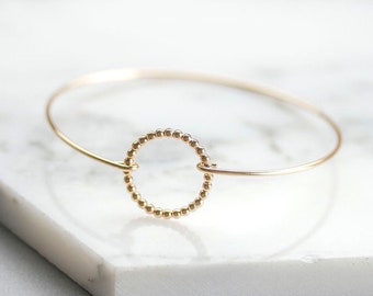 Bead ring bangle, bangles, simple bangle, handmade, gifts for her, gift