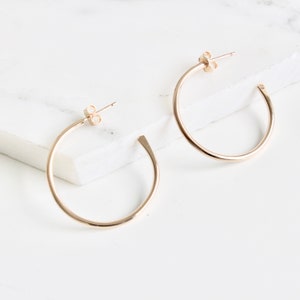 Tapered hoop earrings, plain hoop earrings, tapered hoops, small hoops, Minimalist, handmade jewellery, gift