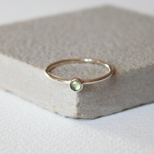 Sterling silver Prehnite thin ring, thin silver ring, gemstone ring, stacking ring, delicate jewellery,, gift