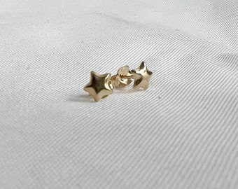 Star stud earrings, infinity, dainty earrings, delicate earrings, gift for her, crystal and stone,  Minimalist, handmade jewellery, gift