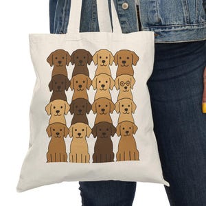 Labrador Tote Bag: Funny Dog Lover Gift, Eco-Friendly Cotton Canvas