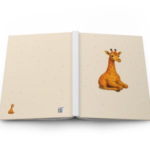 Giraffe Hardcover Journal Lined Notebook for Students & Writers, Cute Safari Animal Gift for Kids, Teachers, Nature Lovers