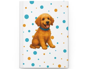 Labradoodle Notebook, Cute Dog Journal for Doodle Lovers, Funny Gift for Pup Parents, Spiral Lined Notebook for Work or School Use