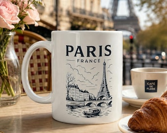 Paris Coffee Mug | Eiffel Tower France Gift | French Travel Souvenir