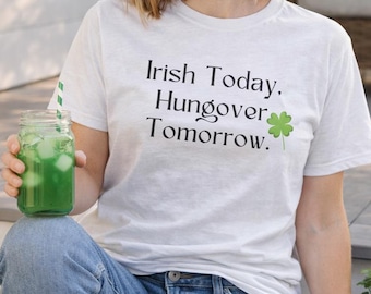 Camiseta unisex para beber del Día de San Patricio, divertida camiseta de fiesta irlandesa