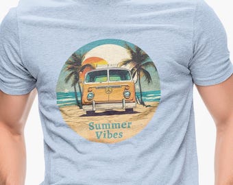 Summer vibes unisex t-shirt 2025 beach wear short sleeve tee casual summer fashion shirt beach ready outfit vacation gift idea