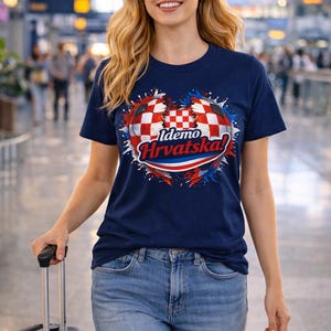 Croatia Soccer Shirt Croatian Pride Football Cotton Tee Unisex image 4