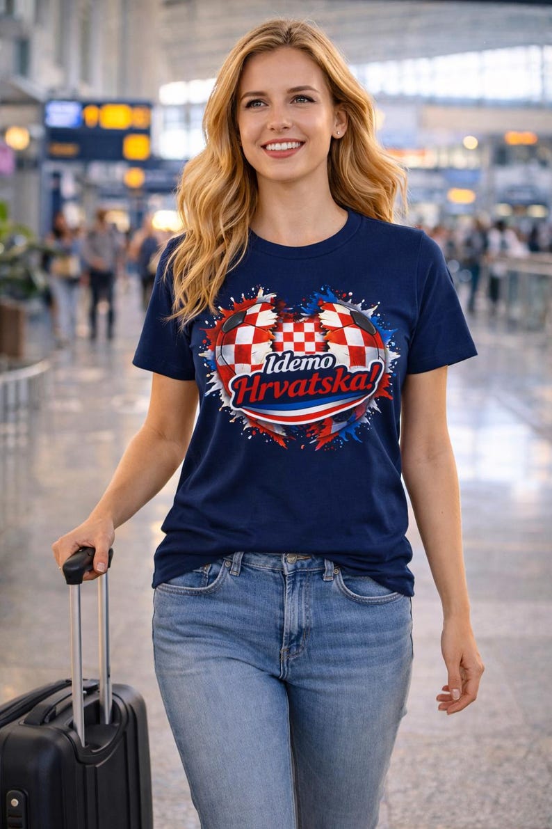 Croatia Soccer Shirt Croatian Pride Football Cotton Tee Unisex image 4