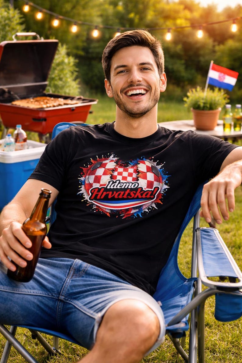 Croatia Soccer Shirt Croatian Pride Football Cotton Tee Unisex image 12