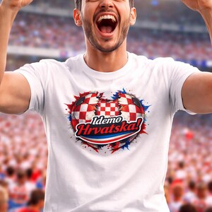 Croatia Soccer Shirt Croatian Pride Football Cotton Tee Unisex image 2