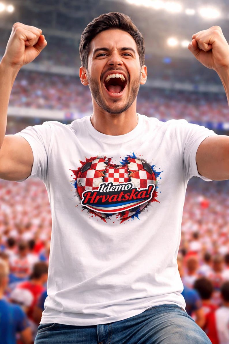 Croatia Soccer Shirt Croatian Pride Football Cotton Tee Unisex image 2