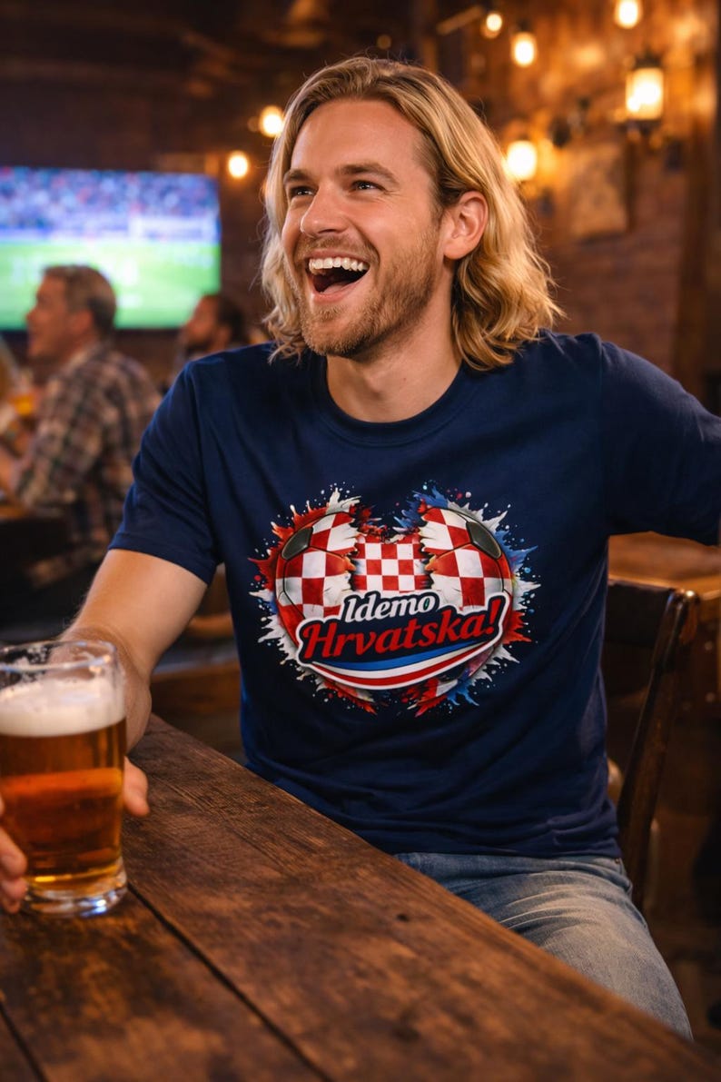 Croatia Soccer Shirt Croatian Pride Football Cotton Tee Unisex image 6