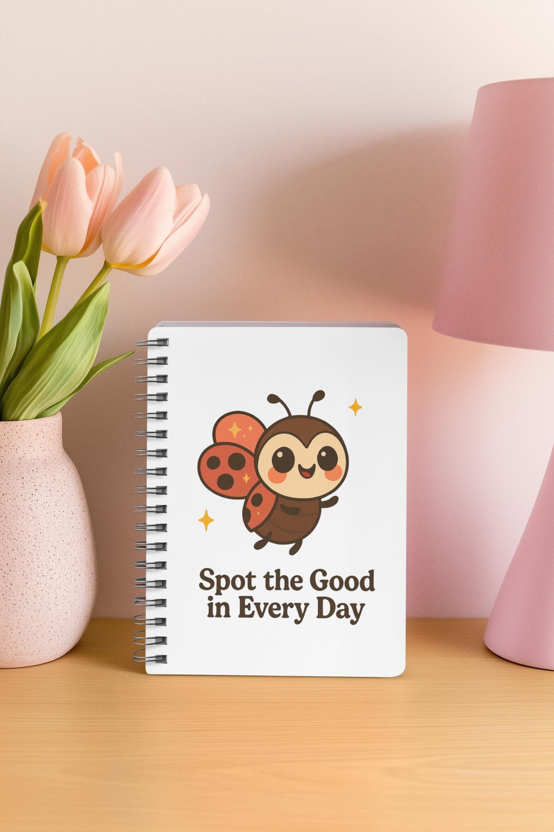 Ladybug Notebook Kawaii Ladybug Spiral Notebook, Inspirational Lined A5 Journal for Kids ...