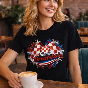 Croatia Soccer Shirt Croatian Pride Football Cotton Tee Unisex image 7
