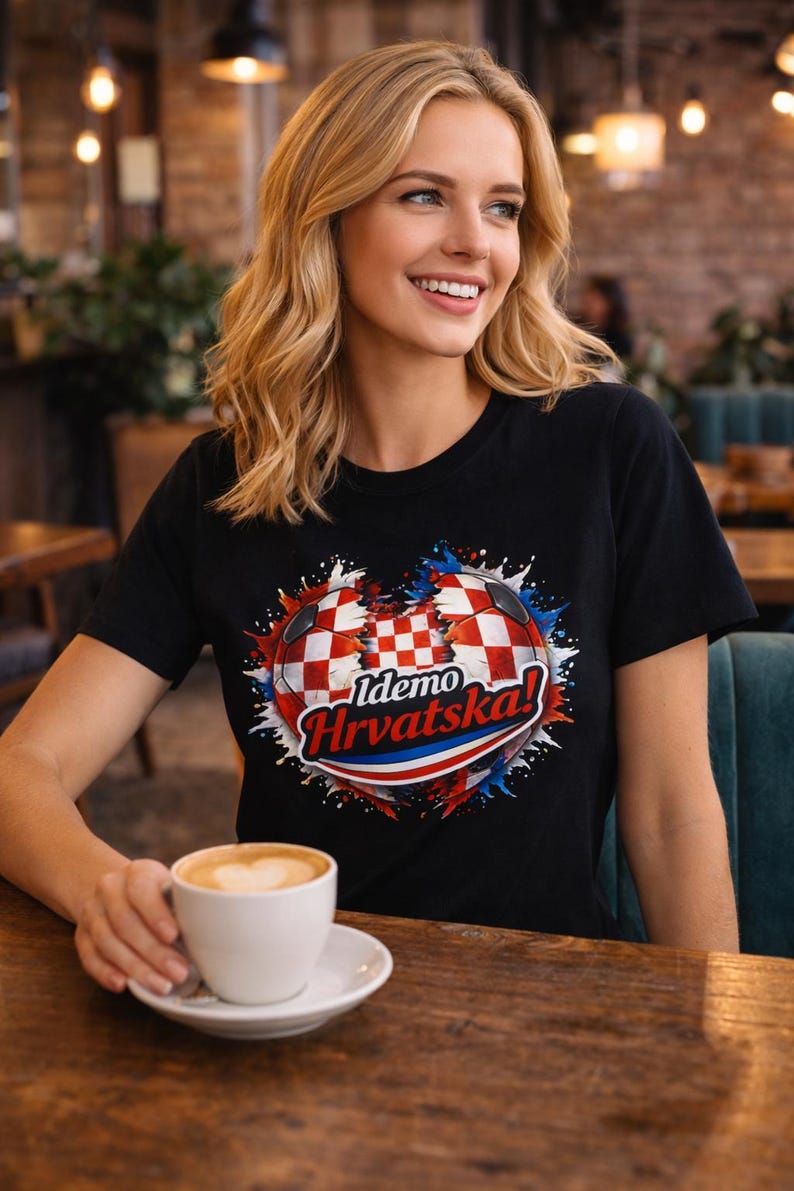 Croatia Soccer Shirt Croatian Pride Football Cotton Tee Unisex image 7