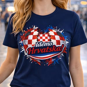 Croatia Soccer Shirt Croatian Pride Football Cotton Tee Unisex image 3