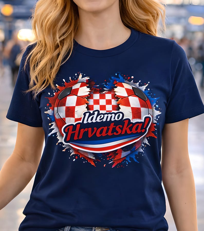 Croatia Soccer Shirt Croatian Pride Football Cotton Tee Unisex image 3