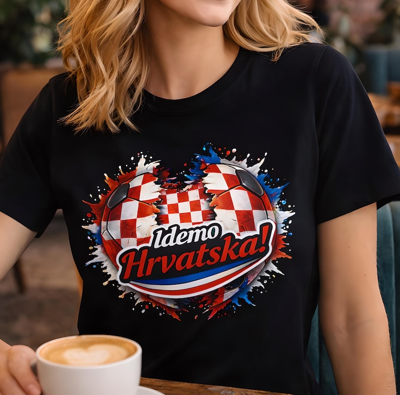 Croatia Soccer Shirt Croatian Pride Football Cotton Tee Unisex image 8