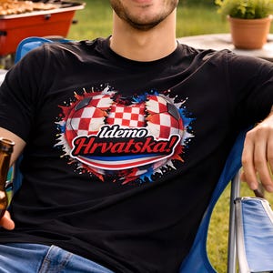 Croatia Soccer Shirt Croatian Pride Football Cotton Tee Unisex image 11