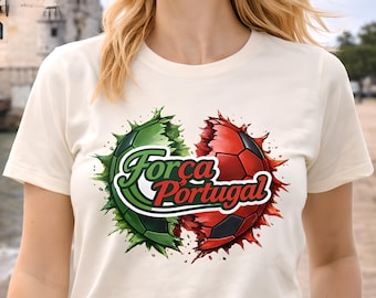 Portugal Soccer Tee Portuguese Pride Football Cotton Shirt Unisex