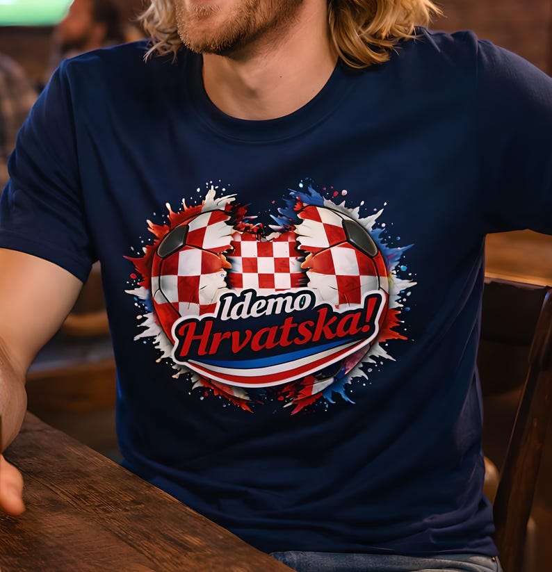 Croatia Soccer Shirt Croatian Pride Football Cotton Tee Unisex image 5