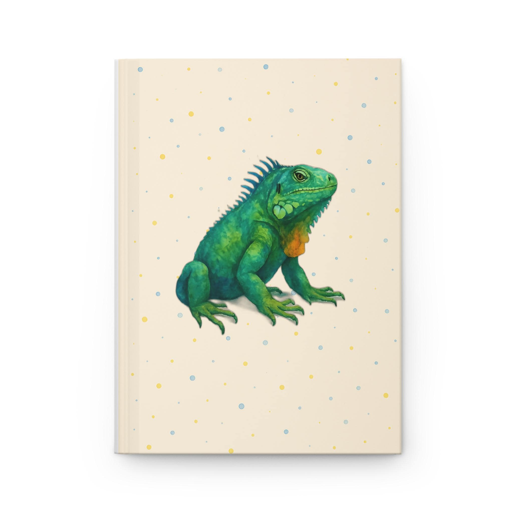 Vibrant Iguana Hardcover Journal, Lined Writing Notebook for Reptile Lovers, Colorful Animal Gift for Students, Writers or Office Use