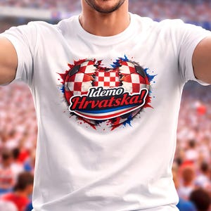 Croatia Soccer Shirt Croatian Pride Football Cotton Tee Unisex image 1