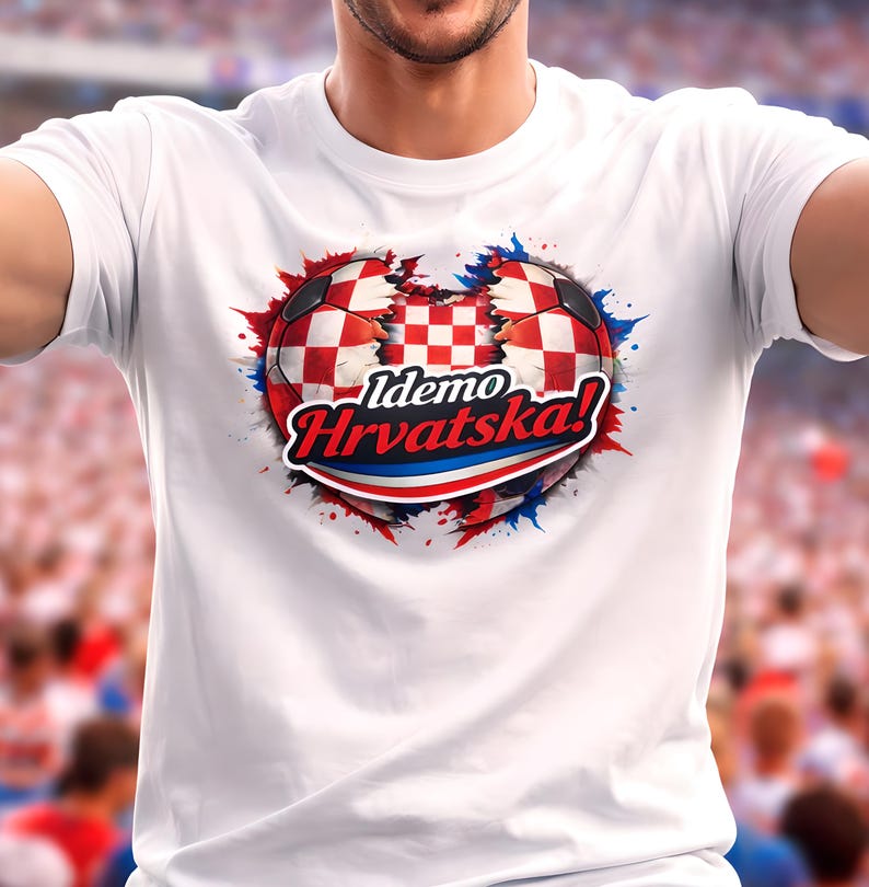 Croatia Soccer Shirt Croatian Pride Football Cotton Tee Unisex image 1