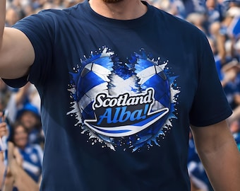 Scotland Soccer Tee Scottish Pride Football Cotton Shirt Unisex